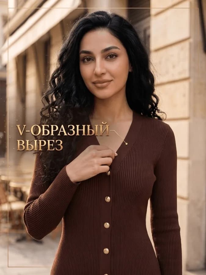 Платье миди: слайд с инфографикой